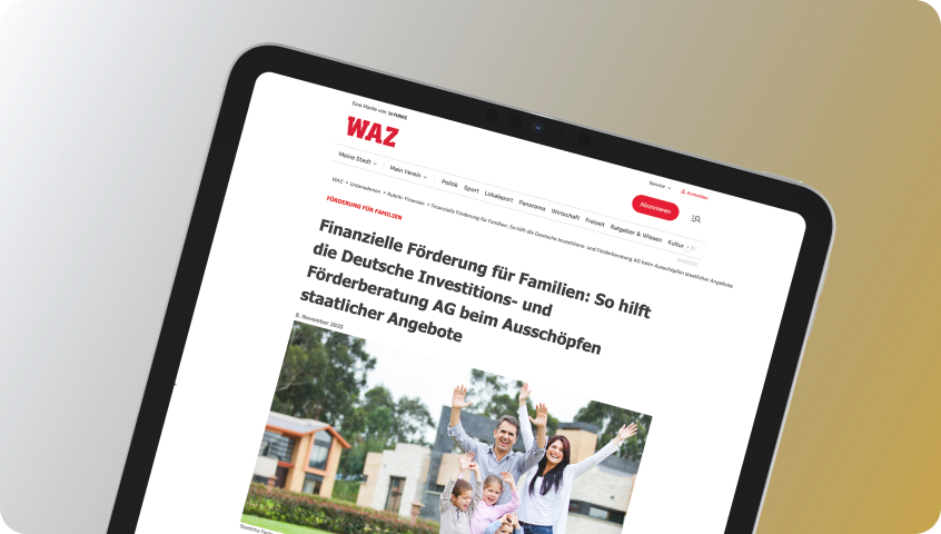 Die Deutsche Investitions- und Förderberatung AG wird regelmäßig von Medien und Fachpublikationen als Ansprechpartner für staatliche Förderungen, Vermögensaufbau und finanzielle Vorsorge genannt.